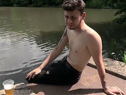 Vojta Chills By The Pond And A Random Guy Passes Offers Him Money To Fuck His Ass - BigStr