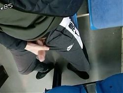 Risky train jerking and pissing - part 2