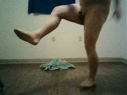 Nude splits stretching exercises