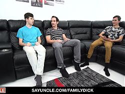 Step Brothers Have Threesome With Step Dad